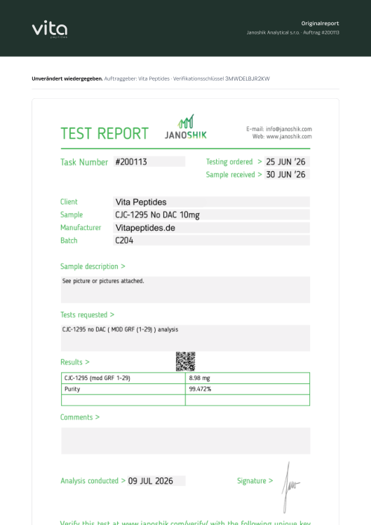 Janoshik-Report, Original