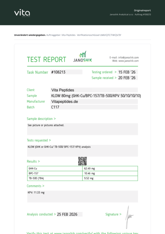 Janoshik-Report, Original