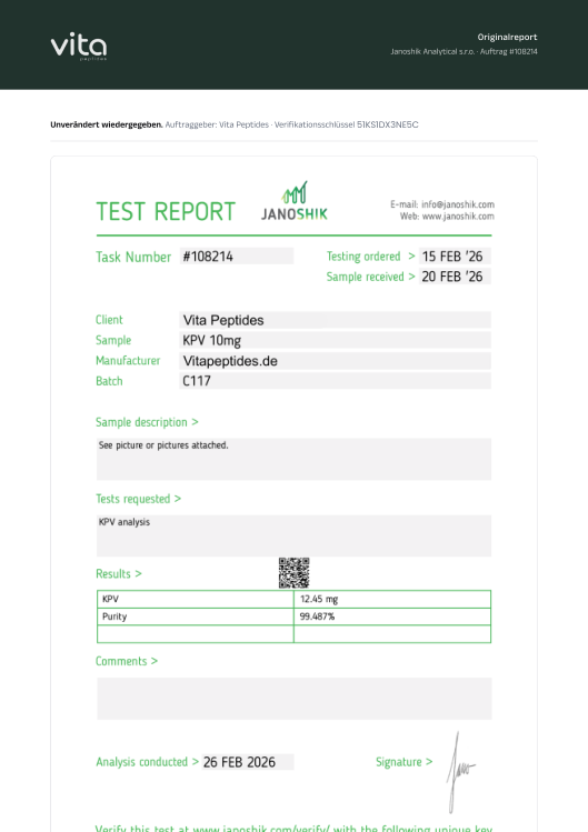 Janoshik-Report, Original
