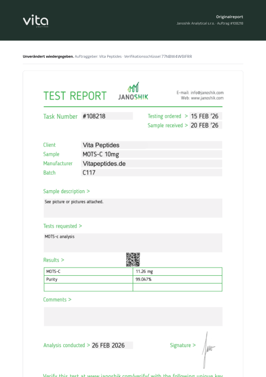 Janoshik-Report, Original