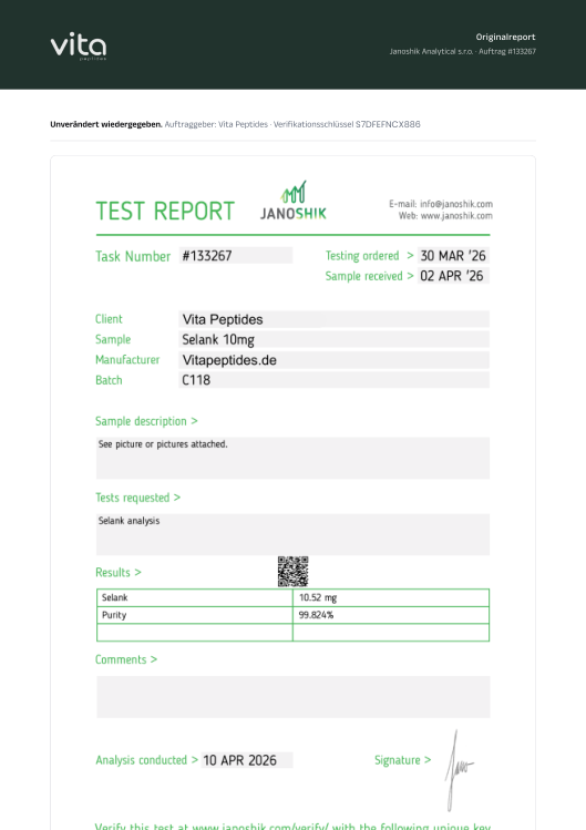 Janoshik-Report, Original