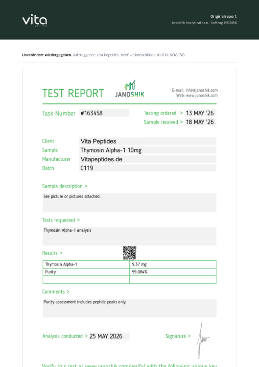 Janoshik-Report, Original